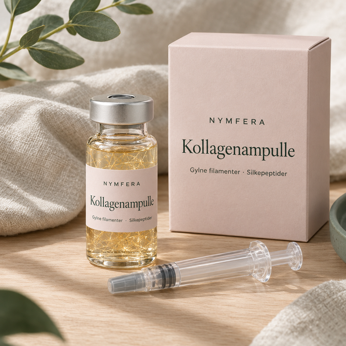 Nymfera kollagenampulle med eske og sprøyte