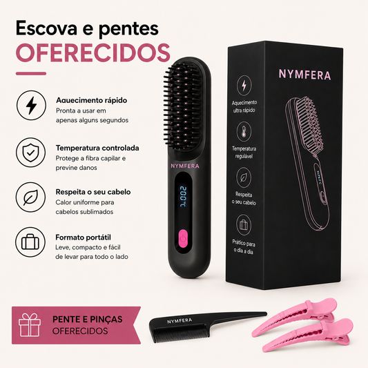 Escova Modeladora Nymfera para cabelos curtos