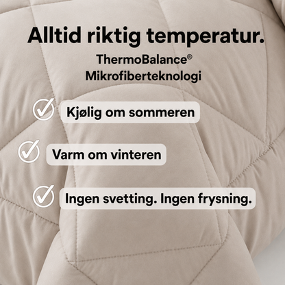 EasySleep® 2-i-1-dyne med hurtigtørkende teknologi som gjør sengetøy unødvendig