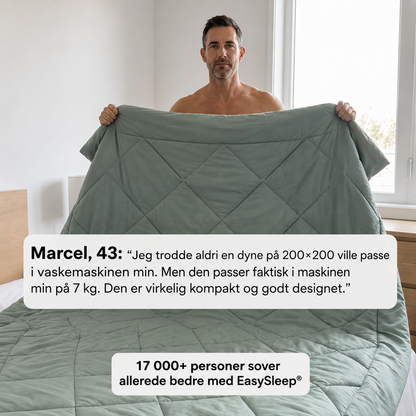 EasySleep® 2-i-1-dyne med hurtigtørkende teknologi som gjør sengetøy unødvendig