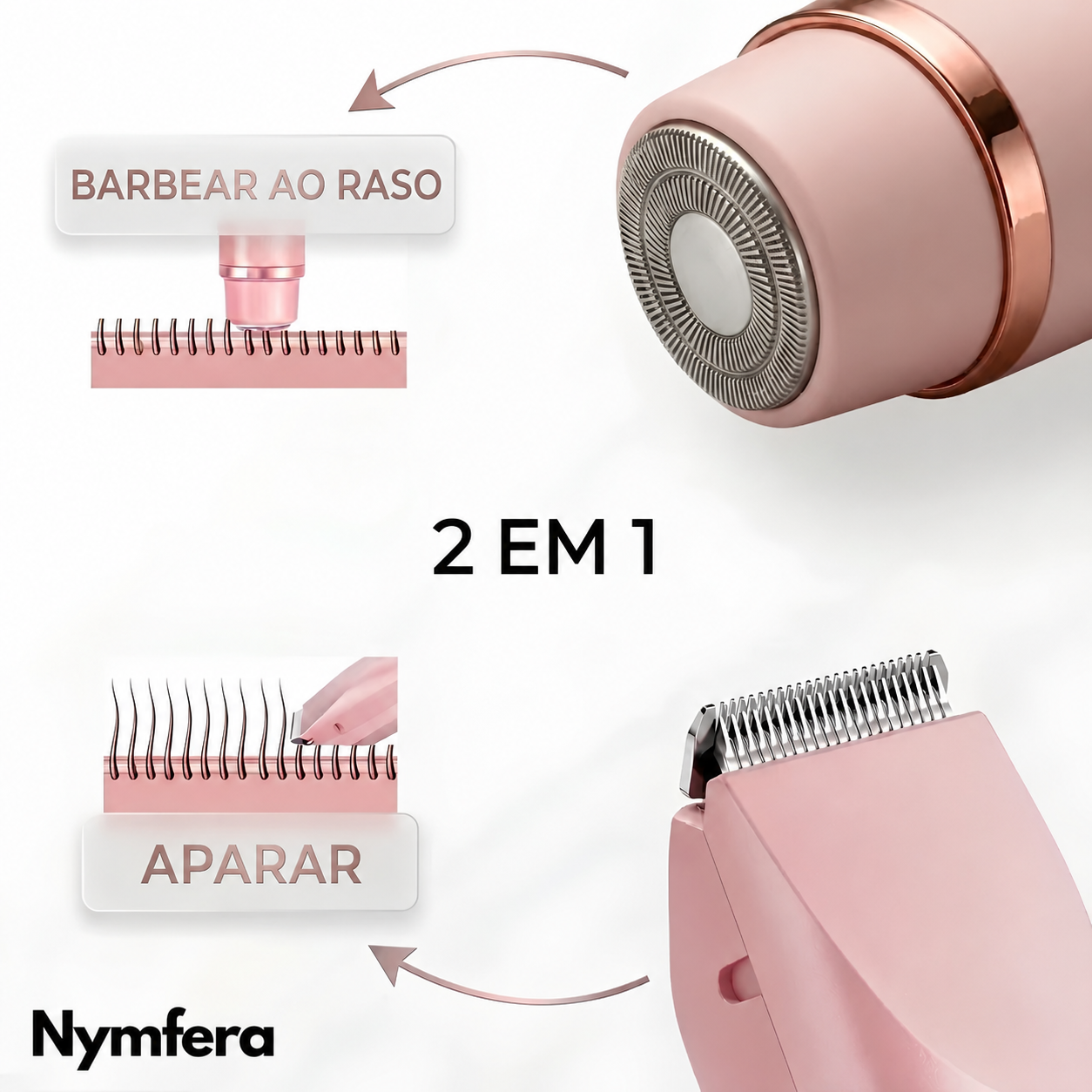 Nymfera Dual-Head PRO • Barbeador Elétrico